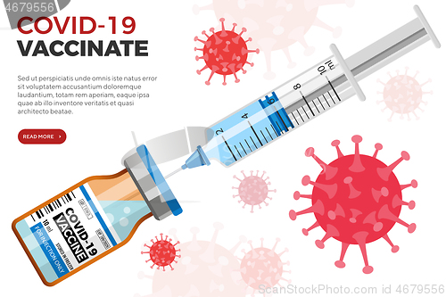 Image of Covid-19 Vaccinate and Syringe Injection