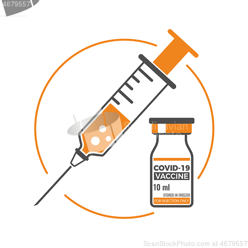 Image of Covid-19 Vaccine and Syringe Injection