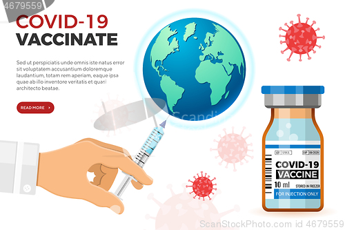 Image of Covid-19 Vaccinate and Syringe Injection