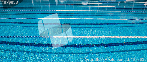 Image of Olympic Swimming pool background on a bright Sunny day