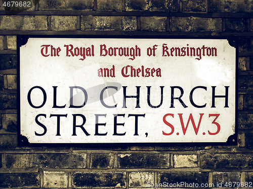 Image of Vintage looking Street sign