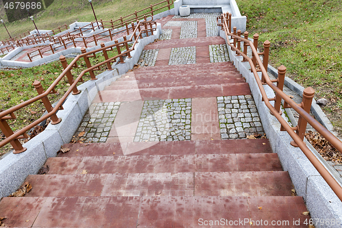 Image of steps concrete staircase closeup