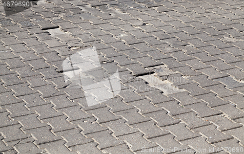 Image of Broken gray tiles