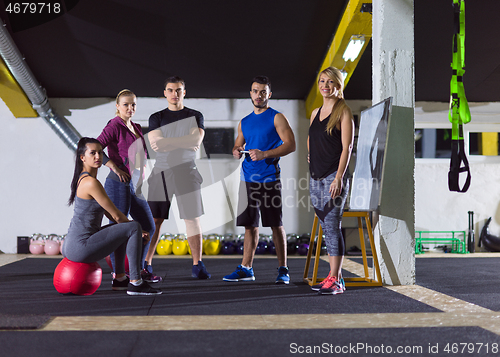 Image of athletes getting instructions from trainer