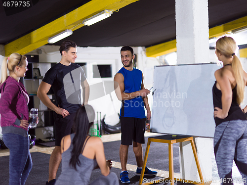 Image of athletes getting instructions from trainer