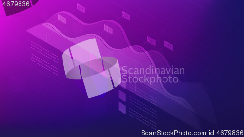 Image of Isometric data analysis, feedback and research concept.