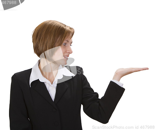 Image of Businesswoman presenting something