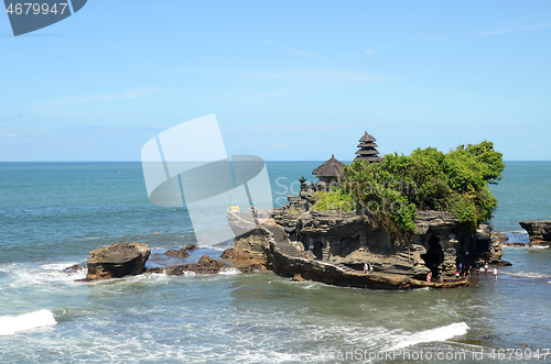 Image of Tanah Lot Temple in the sea, Bali, Indonesia.