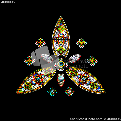 Image of Triangle shape stained glass window