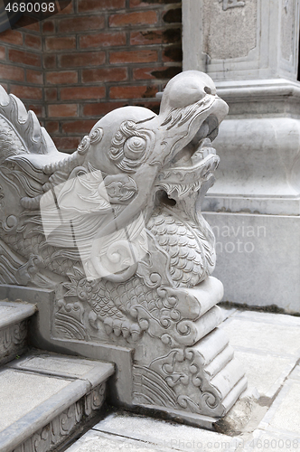 Image of Dragon-shaped handrail in Hanoi, Vietnam