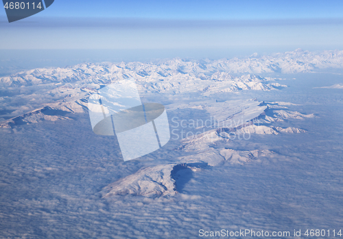 Image of Mountains, view from airplane