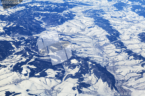 Image of Mountains, view from airplane
