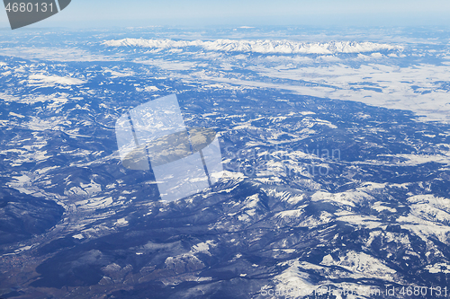 Image of Mountains, view from airplane