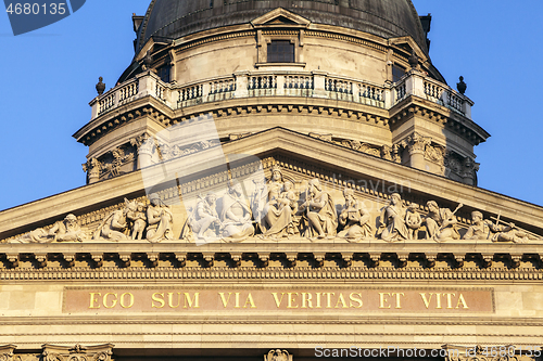 Image of Fronton of St. Stephen's Basilica in Budapest