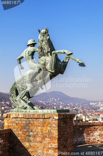 Image of Statue of a horseman in Budapest