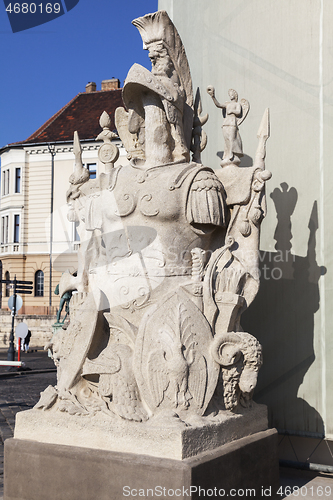 Image of Statue of empty armor in Budapest