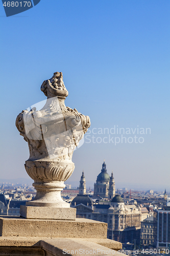Image of View from above on St. Stephen Basilica in Budapest