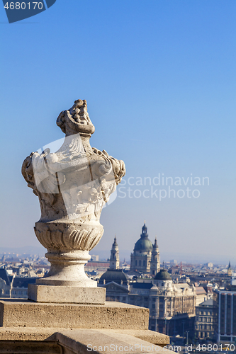 Image of View from above on St. Stephen Basilica in Budapest