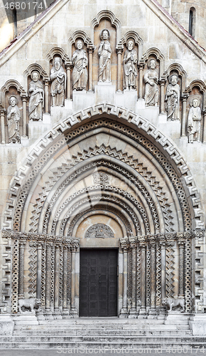 Image of Facade of Jak Church in Budapest