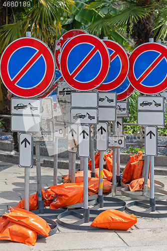 Image of No Parking Sand Bags