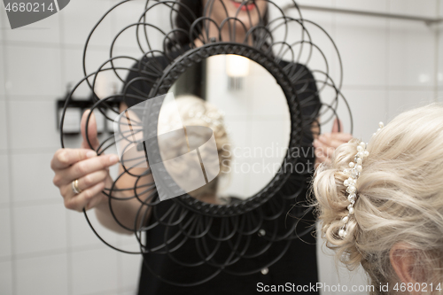 Image of Bride Getting Styled Up