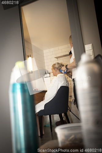 Image of Bride Getting Styled Up