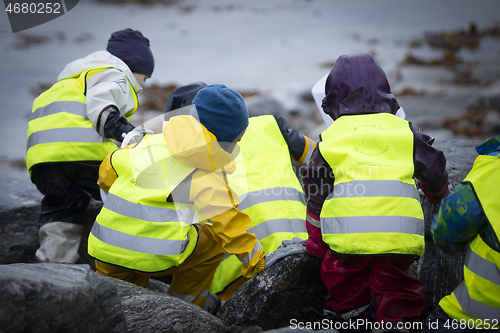 Image of Picking up Plastic Waste