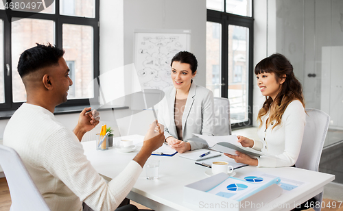 Image of recruiters having job interview with employee