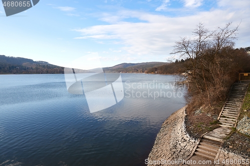 Image of Rippling water lake surface near Brno Dam