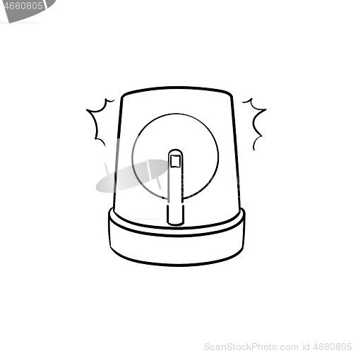 Image of Siren hand drawn outline doodle icon.