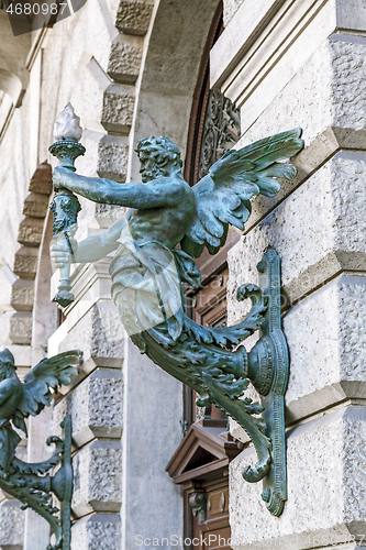 Image of Wall lantern in the shape of a man, Budapest