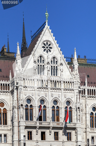Image of Facade of Hungarian parliament in Budapest