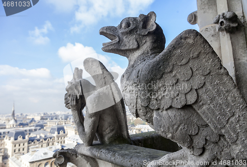 Image of Chimeras on Notre Dame de Paris