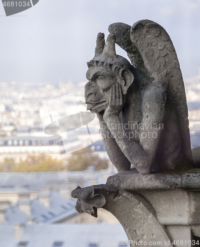 Image of Chimera on Notre Dame de Paris