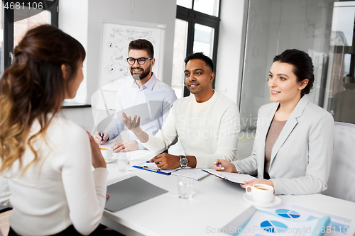 Image of recruiters having job interview with employee