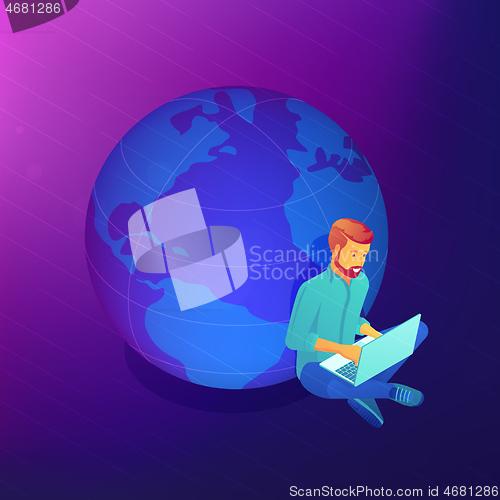 Image of Isometric outsource job concept