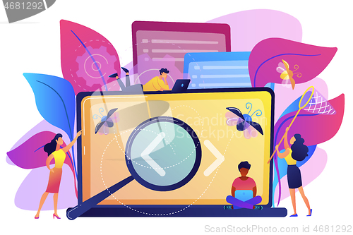 Image of Software testing it concept vector illustration