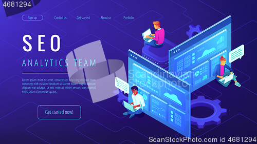 Image of SEO analytics team landing page.