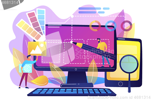 Image of Web design development concept vector illustration