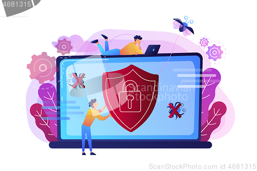 Image of Antivirus software concept vector illustration.