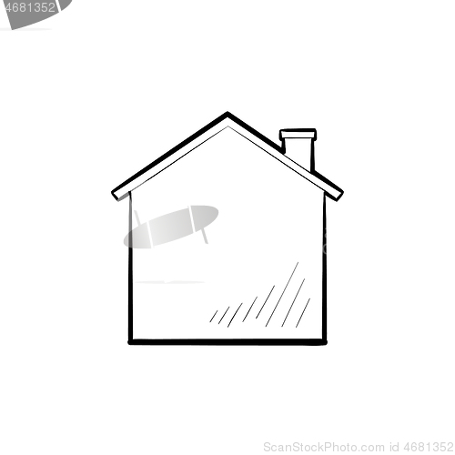 Image of House hand drawn outline doodle icon.