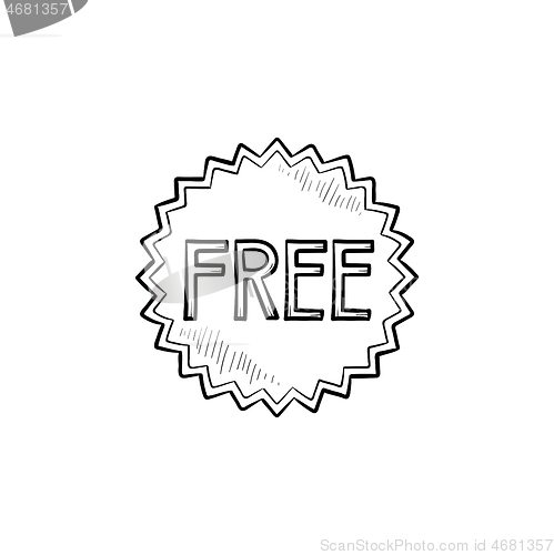 Image of Free sticker hand drawn outline doodle icon.