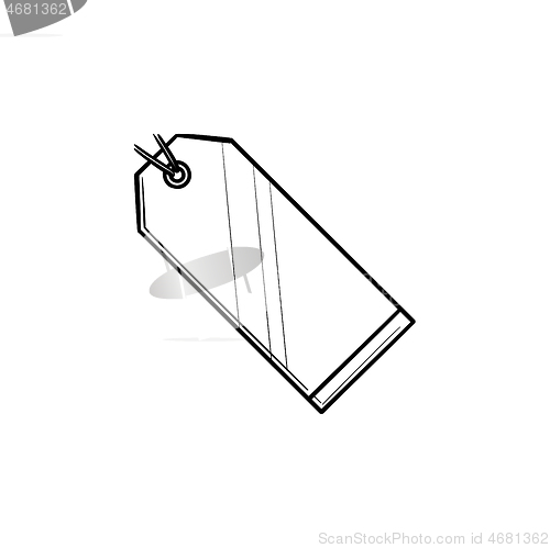 Image of Price tag hand drawn outline doodle icon.