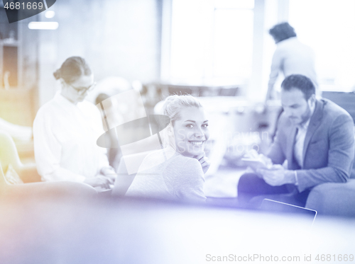 Image of Startup Business Team At A Meeting at modern office building