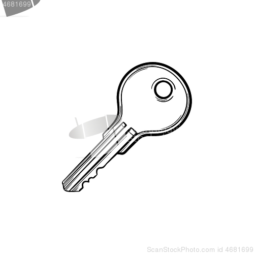 Image of Key hand drawn outline doodle icon.