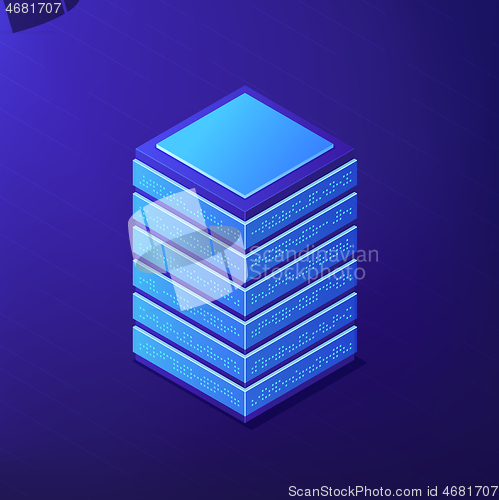 Image of Isometric big data tools concept.