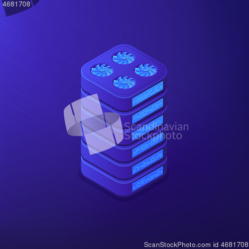 Image of Isometric data storage concept.