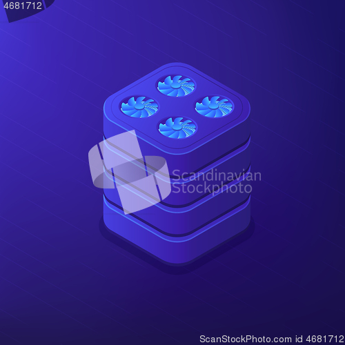 Image of Isometric big data analysis concept.