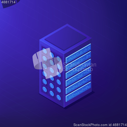 Image of Isometric proxy server and IP concept.