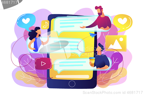 Image of Internet forum concept vector illustration.